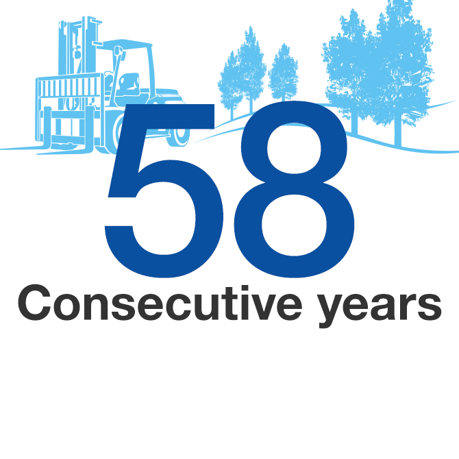 58 Consecutive years