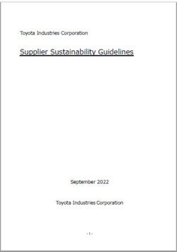 Supplier Sustainability Guidelines