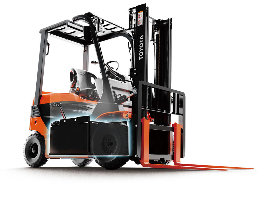 geneB electric lift truck equipped with a lithium-ion battery